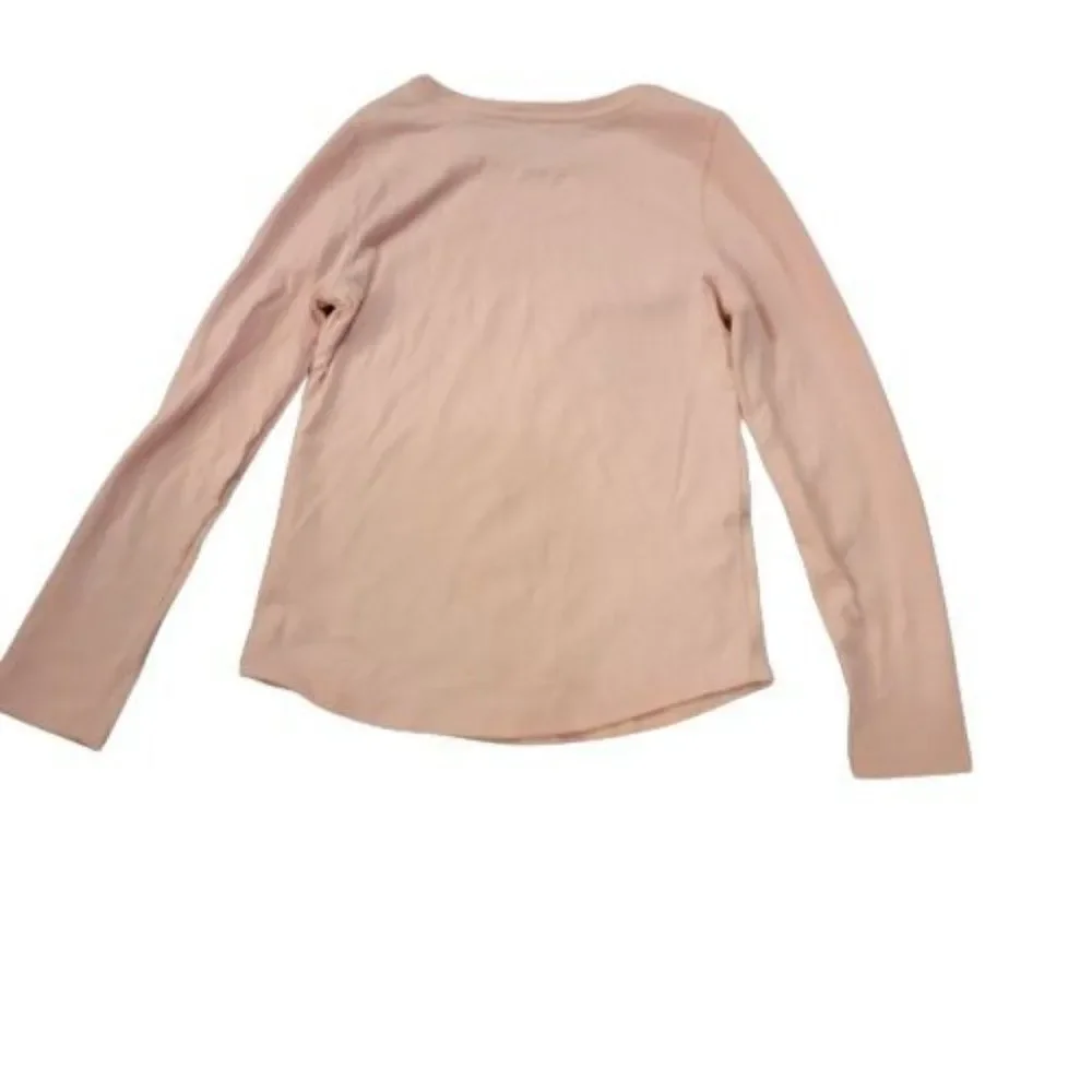 Wonder Nation Girls Pink Round Neck Long Sleeve Pullover Shirt Size M 7/8